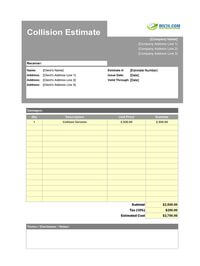 collision estimate template