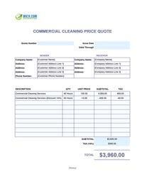 commercial cleaning quote template
