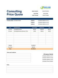 consulting quote template