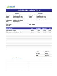 digital marketing quote template