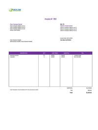 professional services electrical invoice template