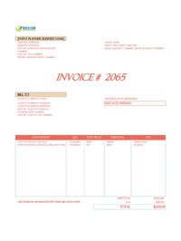 Event planner invoice template