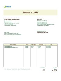 Filmmaking invoice template Filmmaking invoice template
