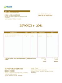 Flooring invoice template