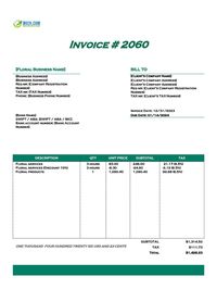 Floral invoice template