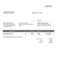 freelance invoice template google docs for services rendered