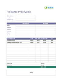 freelance quote template