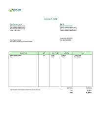 graphic design invoice template for services rendered