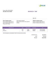 plumbing independent contractor invoice template