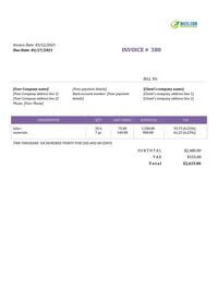 printable handyman independent contractor invoice template