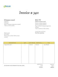 interim invoice template