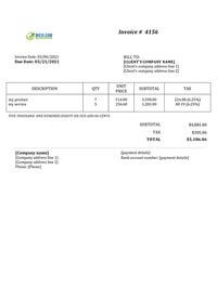 blank phone invoice template google docs