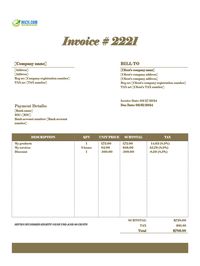 invoice template with bank details