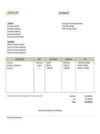 labor estimate template labor estimate template