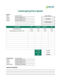 landscaping quote template
