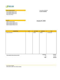 bank transfer lawn care invoice template