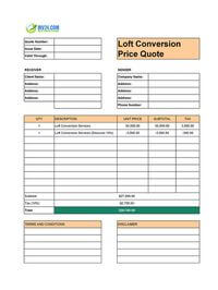 loft conversion quote template