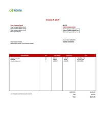 standard mechanic invoice template