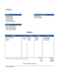 online estimate template online estimate template