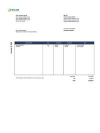 bank transfer painting invoice template