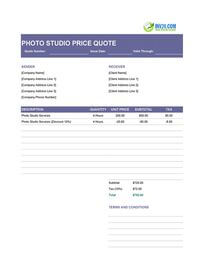 photo studio quote template
