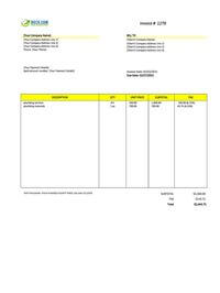 plumbing invoice template for services rendered