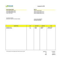 corporate plumbing invoice template