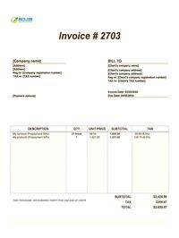 prepayment invoice template prepayment invoice template