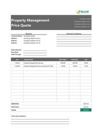 property management quote template