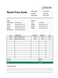 rewire quote template