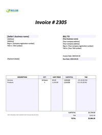 self-billing invoice template