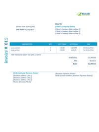 blank self employed invoice template