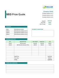 seo quote template