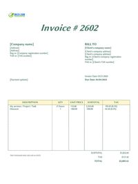 timesheet invoice template