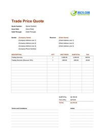 trade quote template