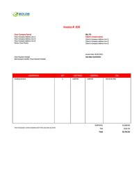 trucking invoice template for services rendered