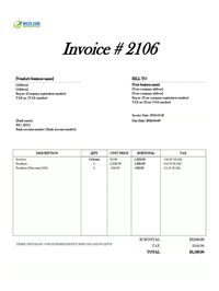 vendor invoice template