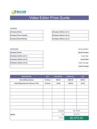 video editor quote template