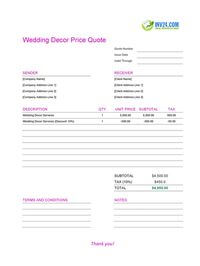 wedding decor quote template