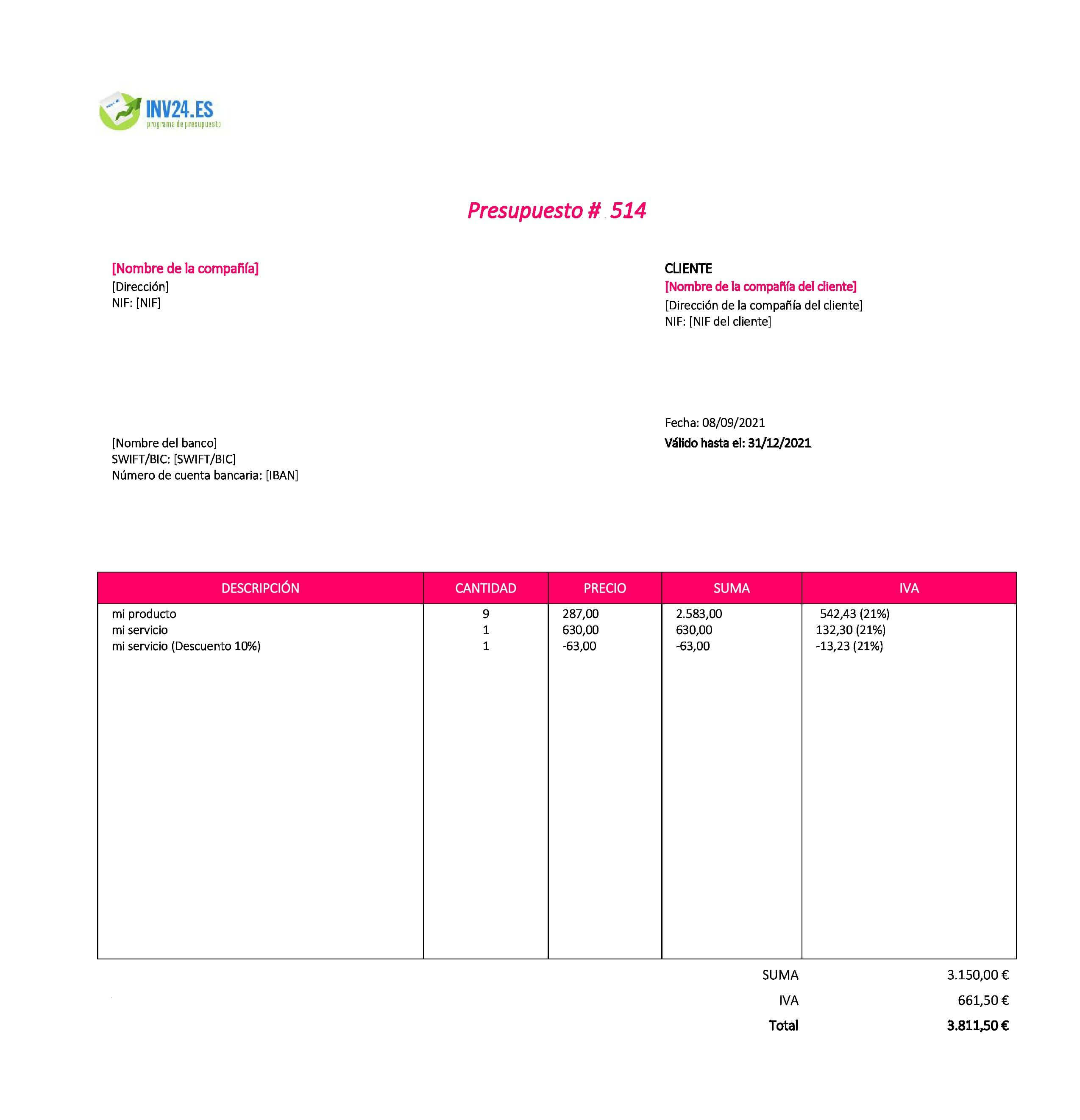 plantilla para hacer un presupuesto (Excel / Google Sheets) plantilla para hacer un presupuesto (Excel / Google Sheets)