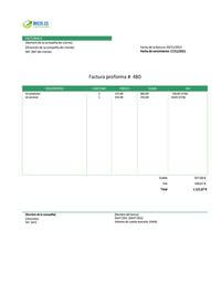 plantilla de factura proforma xls