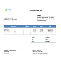 plantilla de presupuesto doc plantilla de presupuesto doc