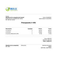 plantilla de presupuesto plantilla de presupuesto