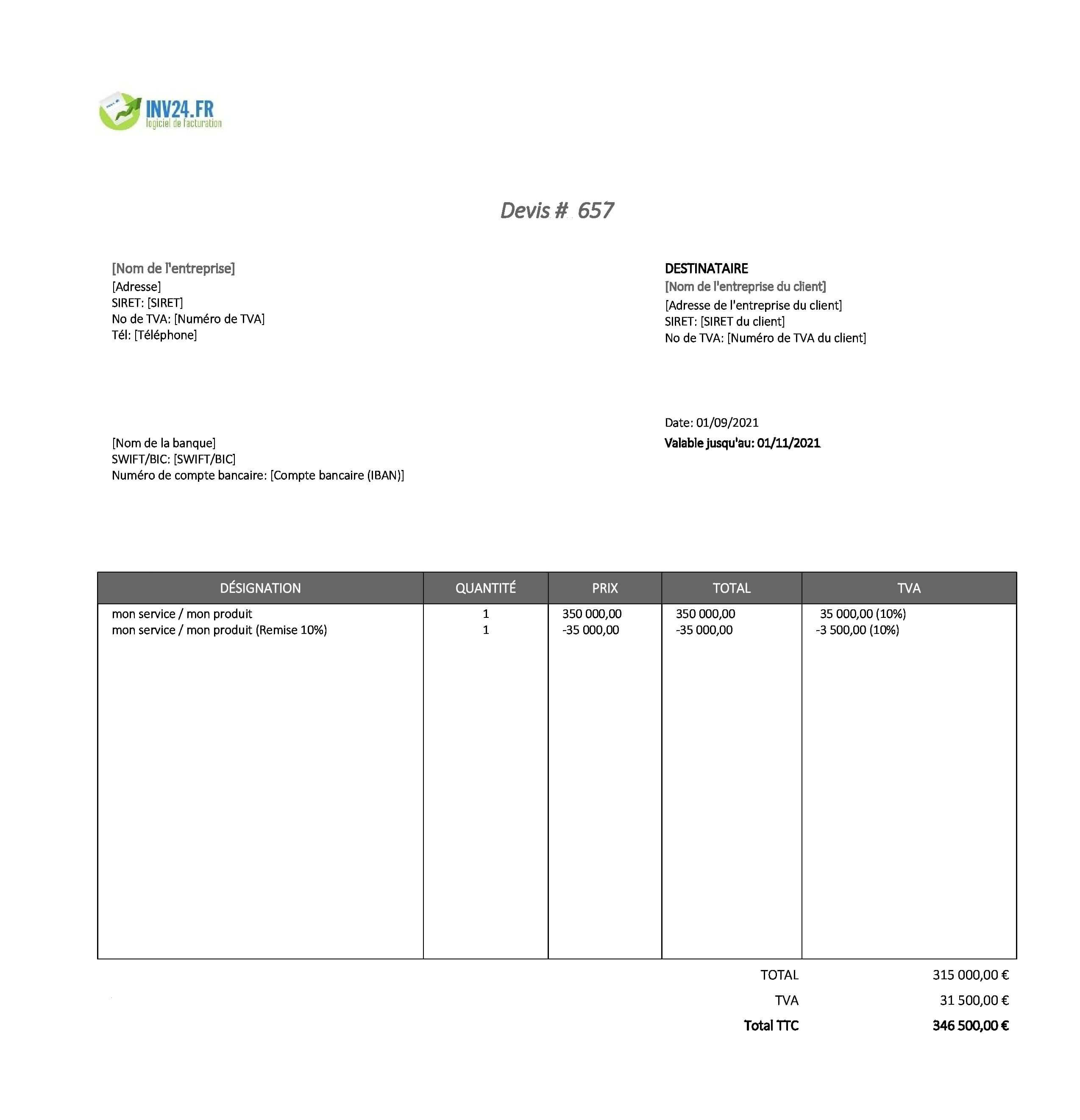 Exemple De Devis Construction Maison Excel