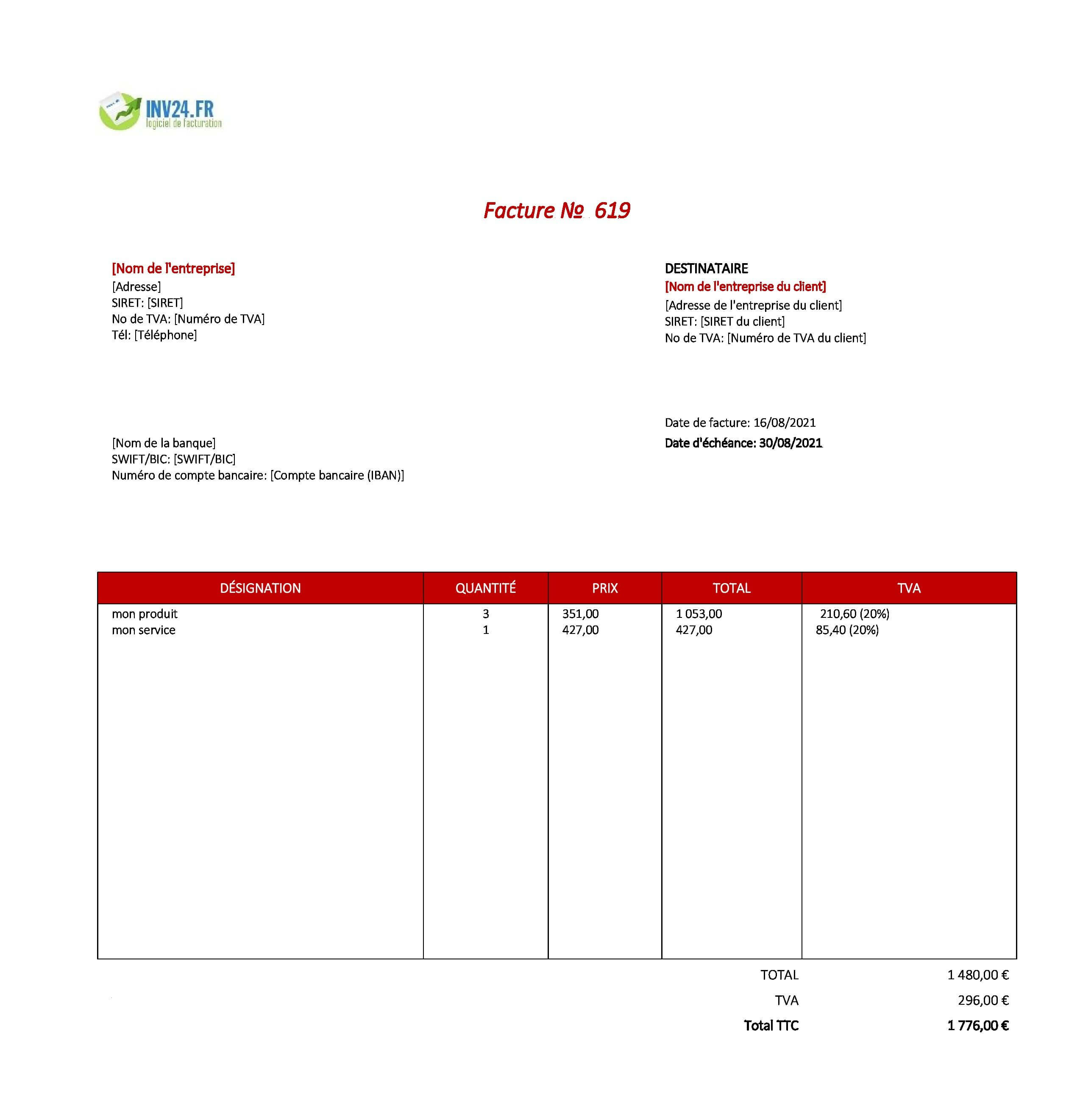 rediger une facture exemple (Excel / Google Sheets) rediger une facture exemple (Excel / Google Sheets)