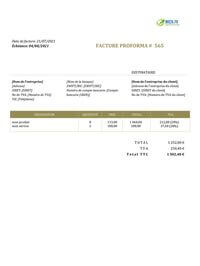 exemple de facture proforma exemple de facture proforma