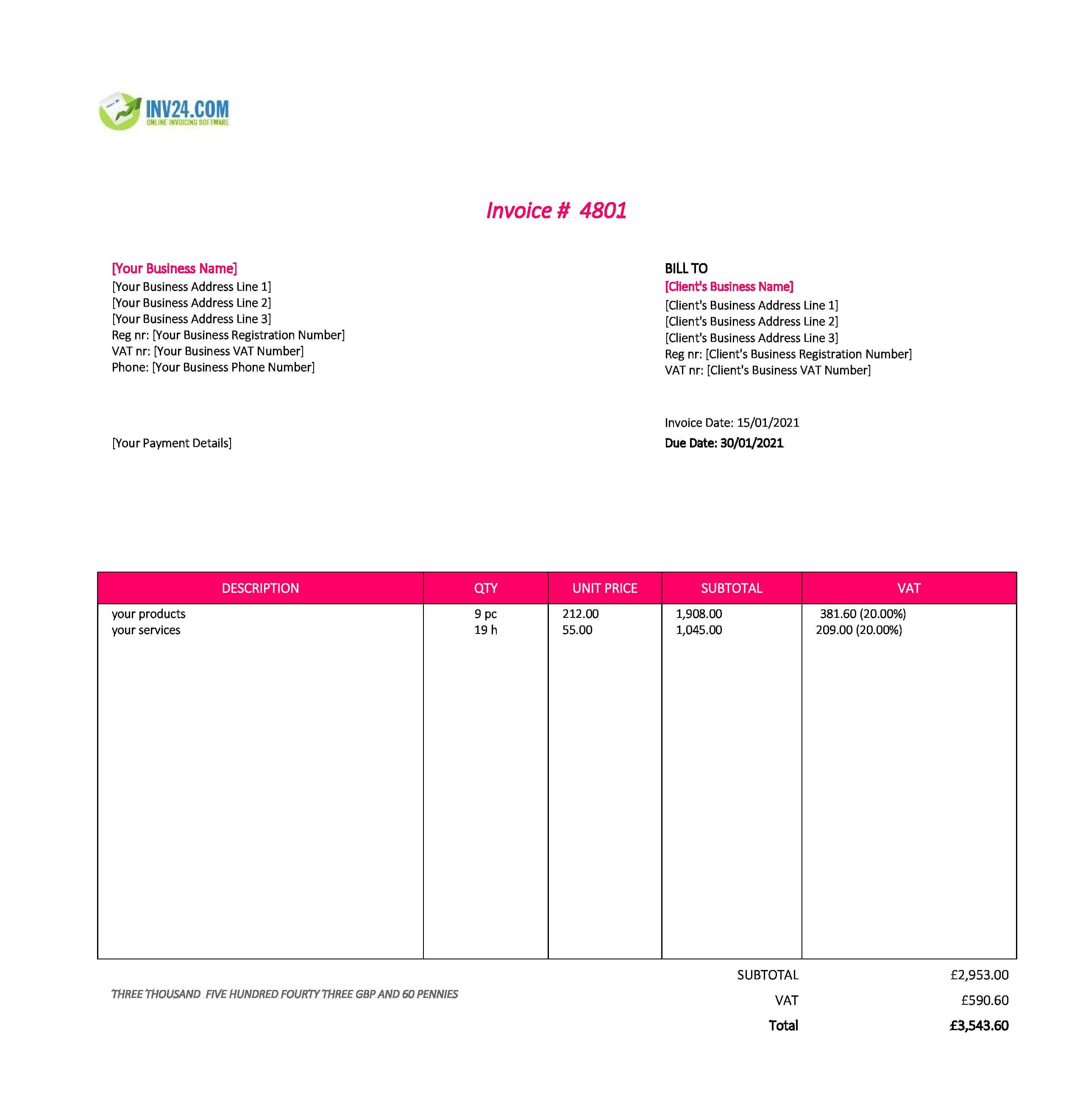 invoice model uk invoice model uk