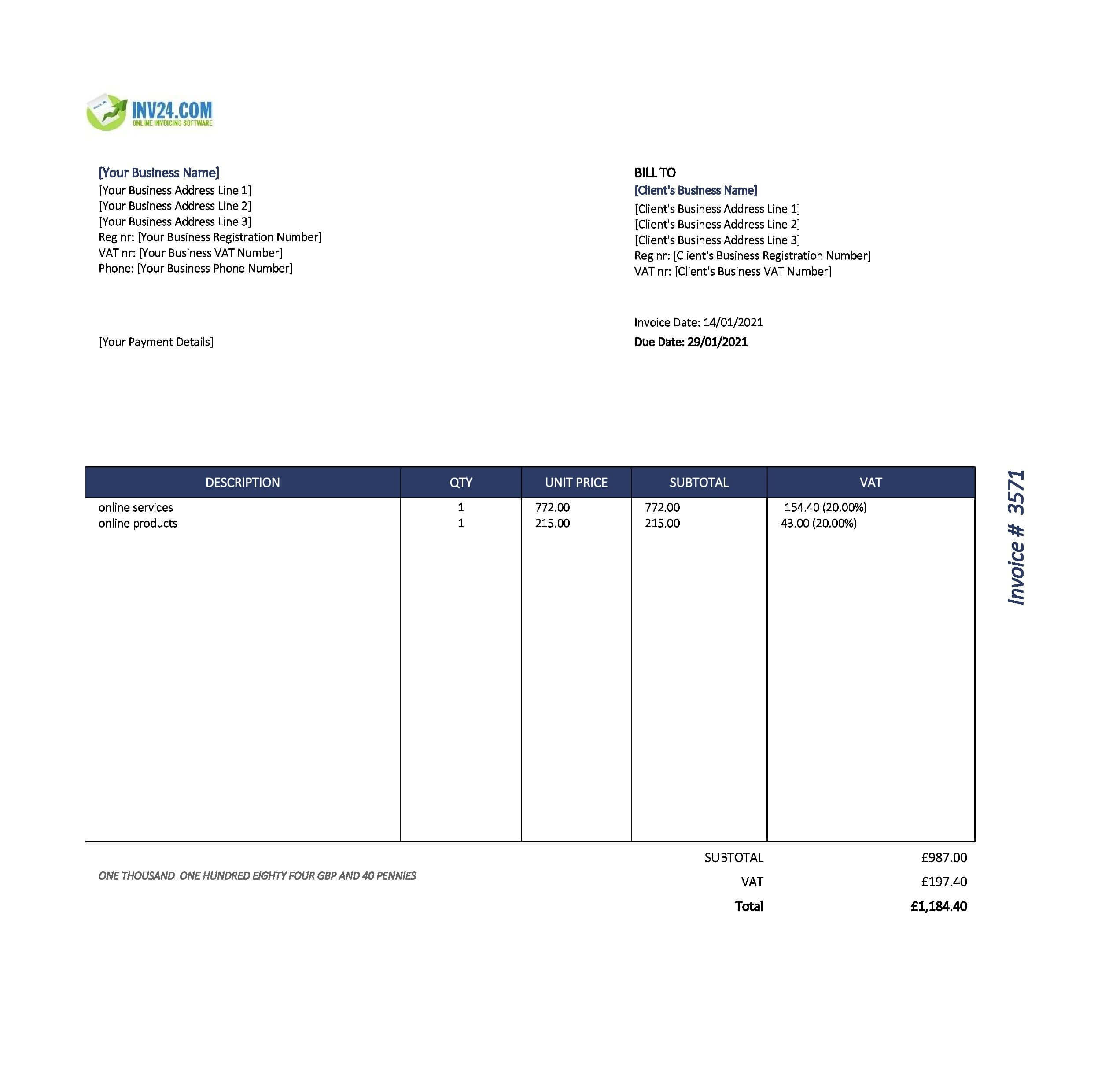 online invoice template uk online invoice template uk