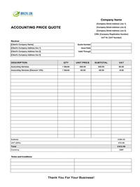 accounting quote template uk