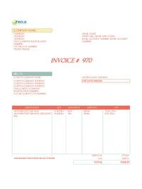 basic self-employed invoice template UK